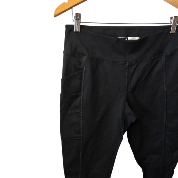 Carhartt Leggings Cargo Pockets Medium Black Cropped Mid Rise - Picture 4 of 5